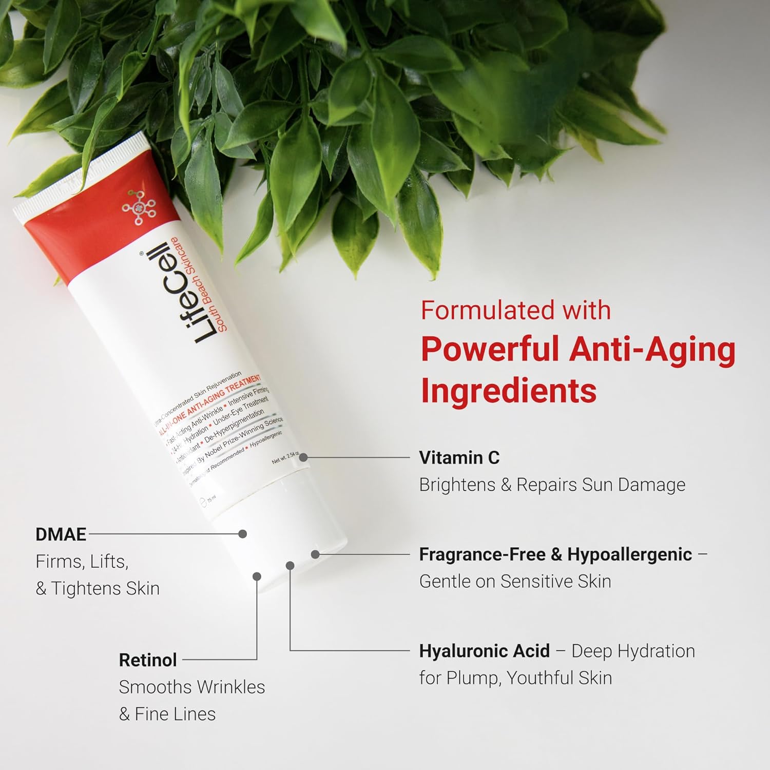 LifeCell All In One Anti-Aging Cream – Reduces Wrinkles & Fine Lines | Retinol + Vitamin C + DMAE