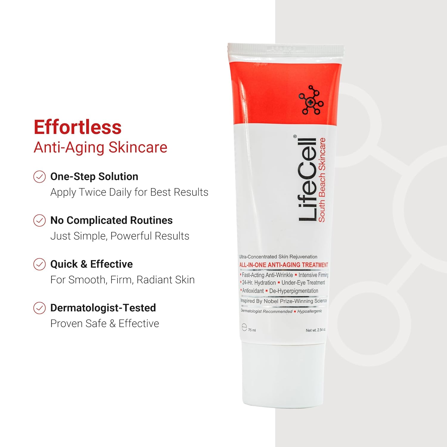 LifeCell All In One Anti-Aging Cream – Reduces Wrinkles & Fine Lines | Retinol + Vitamin C + DMAE