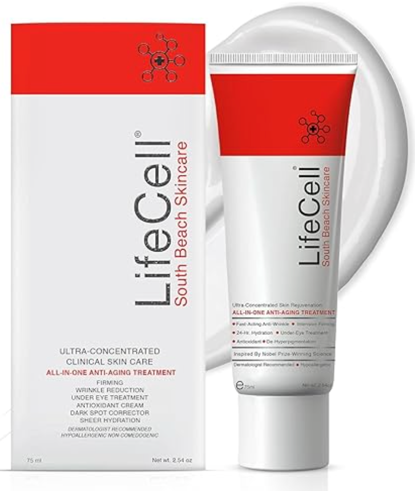 LifeCell All In One Anti-Aging Cream – Reduces Wrinkles & Fine Lines | Retinol + Vitamin C + DMAE